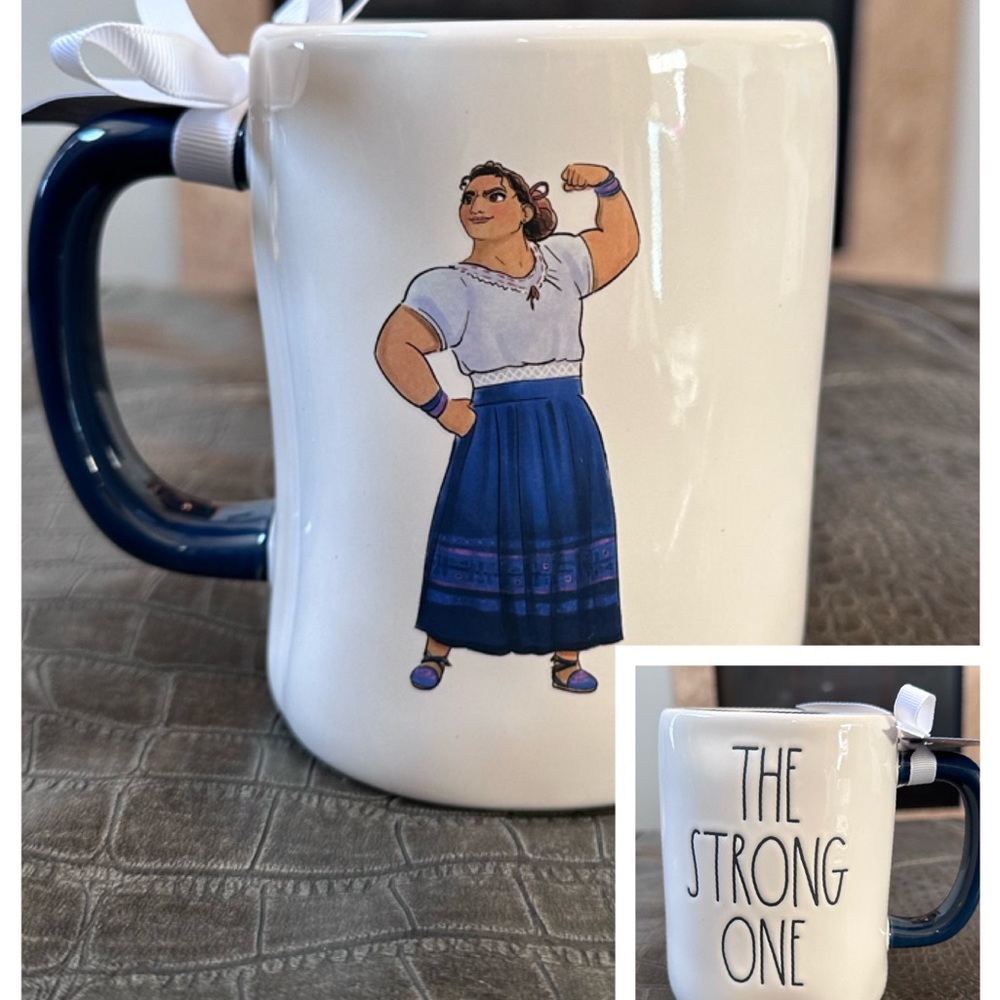 Rae Dunn Disney Encanto The Strong One 2 Sided Mug, Luisa Image on Back